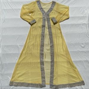 Pakistani 2 piece yellow gown